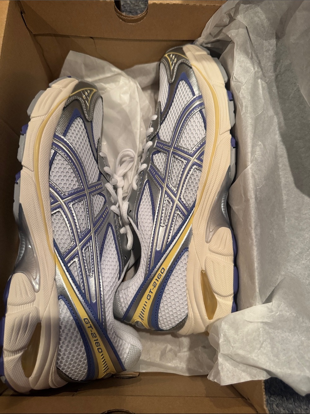 Asics GT-2160 Women's Running Shoes in White, Purple & Gold